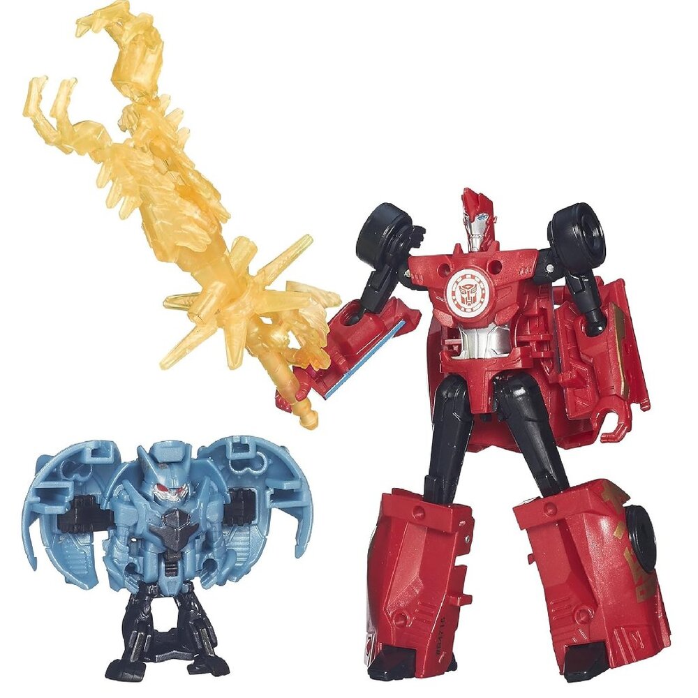 Transformers RID Decepticon Hunter Sideswipe vs Anvil SEALED *Box Damage*